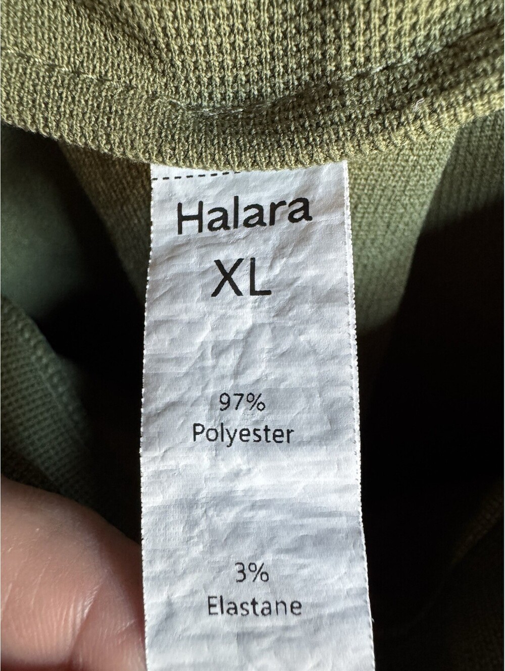 Halara Women's Adjustable Strap Waffle Knit Overalls LB3 Loden Green Size XL - Picture 3 of 3